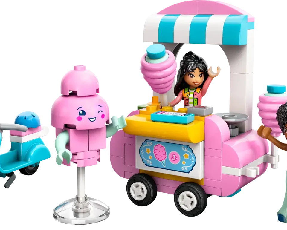 לגו דוכן למכירת צמר גפן מתוק וקטנוע (42643)