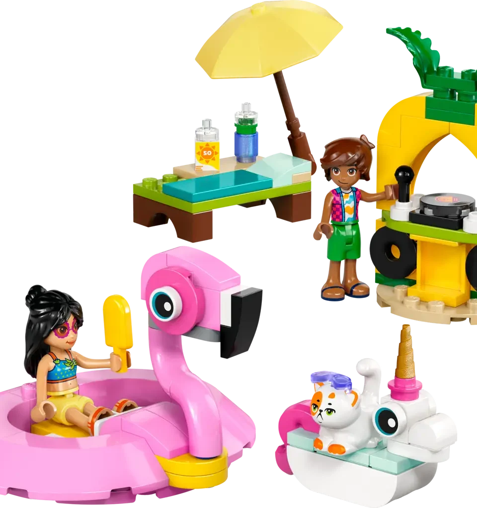 לגו מסיבת בריכה עם חד קרן ופלמינגו (42658)