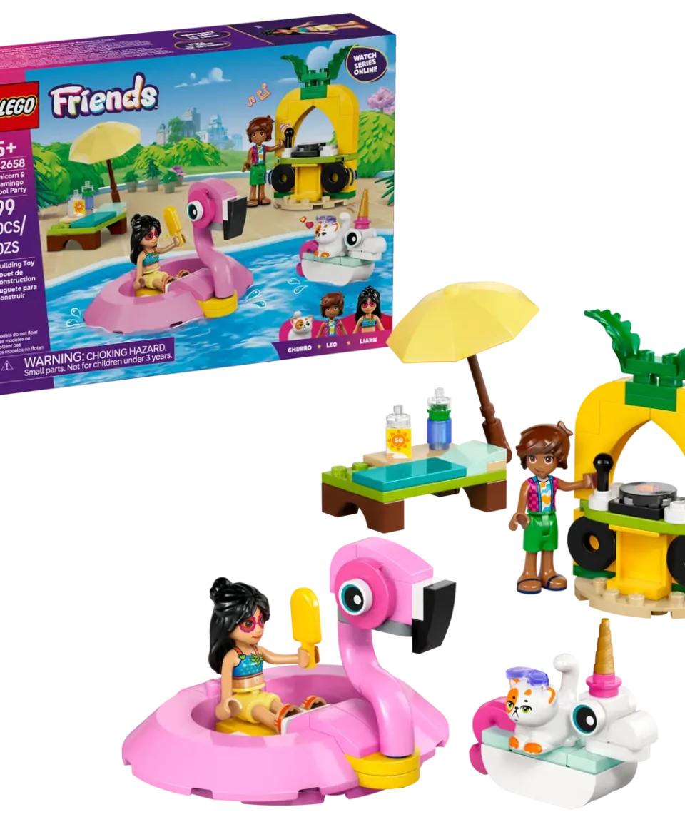 Alternative view of לגו מסיבת בריכה עם חד קרן ופלמינגו (42658)