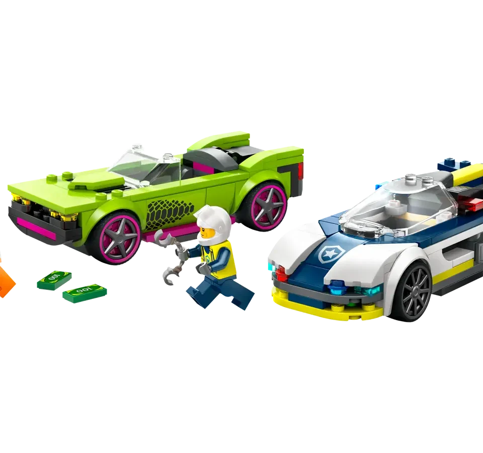 לגו City מרדף מכונית משטרה ומכונית-על (60415)