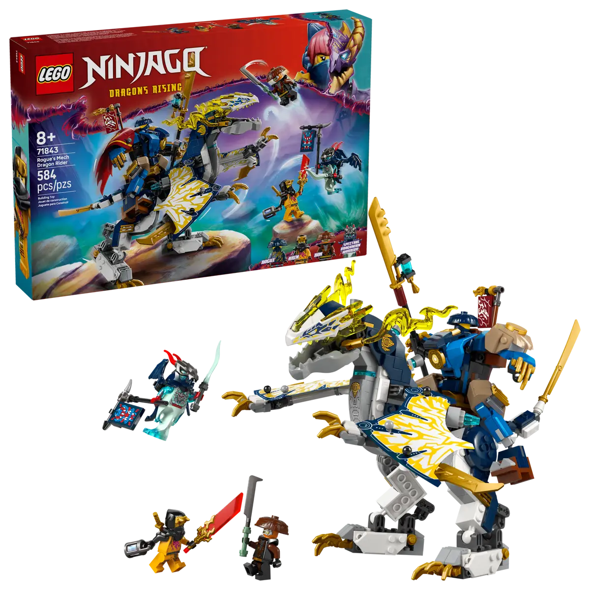 לגו Ninjago – רובוט רוכב דרקון של רוג (71843) – תמונה 2